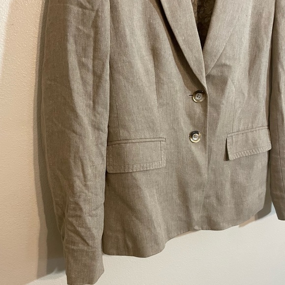 Jones New York 4 Petite Tan Blazer Jacket - Picture 3 of 10